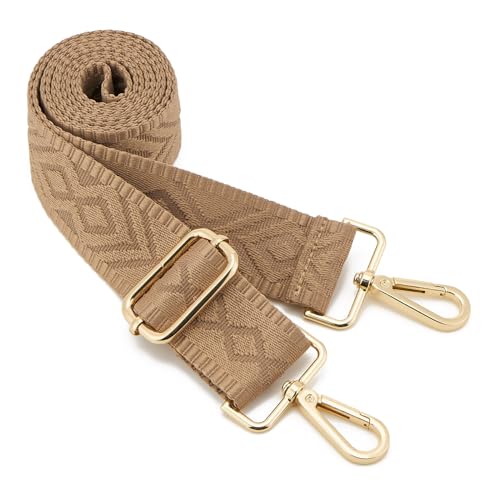 Wide Shoulder Strap (Solid),Adjustable Replacement Belt Crossbody Canvas Bag Handbag - color: Jx2khaki