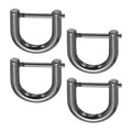PATIKIL D-Rings Screw in Shackle, Horseshoe U Shape D Ring Zinc Alloy - color: Black, size: 9/16"