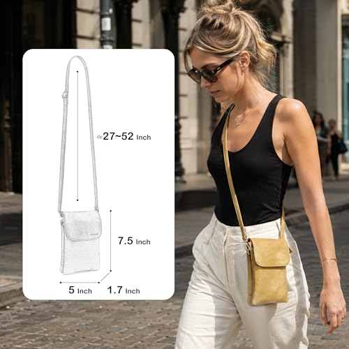 MINICAT Small Crossbody Bags for Women Vegan Leather Cross Body Phone Purse | Lightweight Cell Phone Wallet, Women's Shoulder Handbags, Mini Cross Body Bag for Woman Travel Shopping Everyday Daily Use - color: Camel