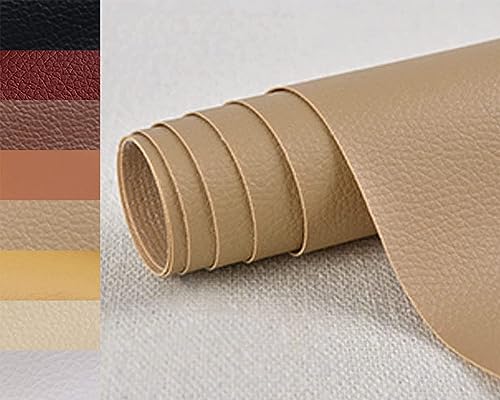 PXBBZDQ Adhesive Leather Patch, 16x118 inch Leather Adhesive Patches for Couch - color: Khaki, size: 16 x 118 Inches