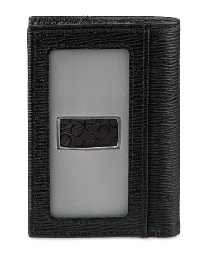 Calvin Klein Men's Wallet Sets-Minimalist Bifold and Card Cases - color: Black Duofold