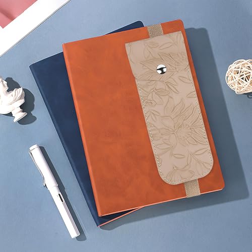 Adjustable Elastic Band Pen Holder for Notebooks, Pen Sleeve Pouch for Journals, Pencil Holder, Bible Planner Accessories, Cute Pencil Case(1-Light Brown) - color: 1-Light Brown