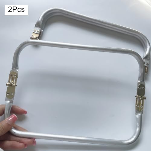 Tuofchyi 10 Inch Metal Purse Frame, 2Pcs Rectangle Kiss Lock Bag Hardware | Ideal for DIY Tote Bags, Clutches, Crochet Purses, Features a 180° Opening, Strong Hinges Secure Rectangle Kiss Lock Closure - size: 10 inch