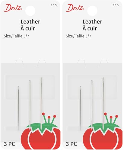 Dritz 56G Glovers/Leather Hand Needles, Size 3/7 (3-Count) (Pack of 2) - size: Size 3/7 (Pack of 2)