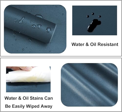 Leather Repair Patches, Self Adhesive Vinyl for Couches Furniture - color: Blue, size: 17X79 inch