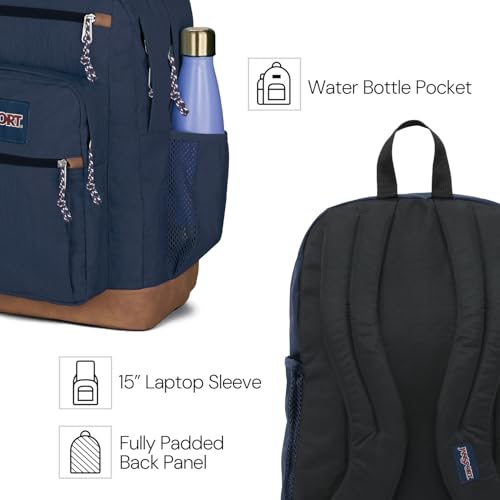 JanSport Cool Backpack, with 15-inch Laptop Sleeve - Large Computer Bag Rucksack with 2 Compartments, Ergonomic Straps, Black - color: Black