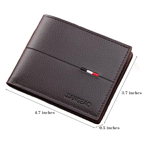 Slim Wallet for Men with Money Clip, Minimalist Wallet with Zipper, Bifold Mens Wallets with Credit Card Holder, PU Leather Men's Wallet with Coin Purse, Carteras Para Hombres (Coffee 3) - color: Coffee 3