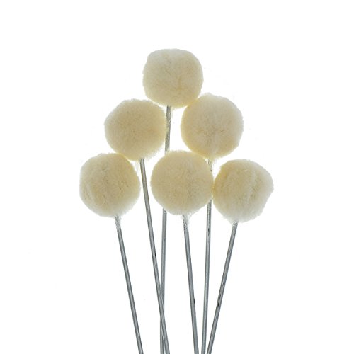 50 Pieces Wool Daubers Ball Brush Leather Dye Dauber Dyeing Applicator with Metal Handle for DIY Crafts Projects - color: 50pcs