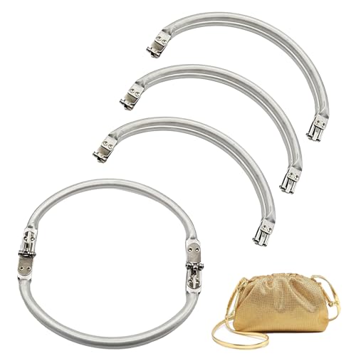 4 Pcs Purse Frame, 9 inch U-Shaped Aluminum Kiss Clasp, Kiss Lock Clasp Bag Frame, Inner Kiss Clasp for DIY Handbags, Tote Bags, Sewing, and Crafts