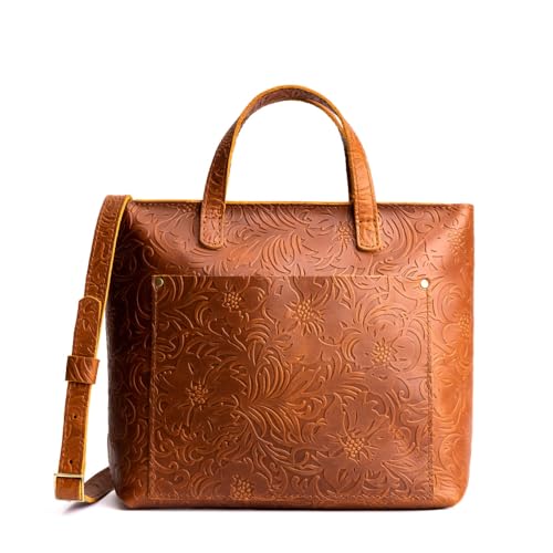 Portland Leather Goods Medium Crossbody Zipper Tote for Women – Handmade from the Finest Full-Grain Hides - color: Meadow