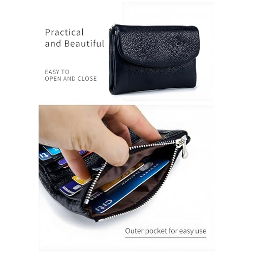 Unisex Pebble Leather Wallet, 5.3In Short Genuine Leather Coin Card Holder, Unisex Clutch Bags, Can Hold Coins, Id Cards - color: Avocado Green