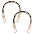 2PCS 16.3 Inch Short Bag Handles Dark Gold PU Leather Purse Handle Replacement Braided Purse Straps with Golden Clasps for Purse Making Supplies DIY Crocheted Bags Purse Wallet Tote Bag - color: Dark Gold