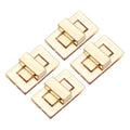 M METERXITY 4Pcs Purse Twist Lock (1.26 x 0.79 Inches, Light Gold)- Rectangular Purse Closure Twist Turn Lock Clasp Metal Clip Hardware Apply to DIY Handbag/Purse/Wallet/Leather Craft - color: Light Gold, size: 1.26 x 0.79"
