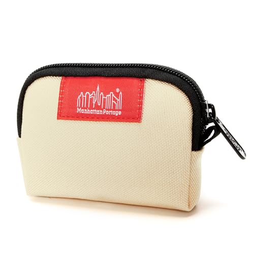 Manhattan Portage CORDURA® Coin Purse With Zipper Closure Pouch Eclectic Colors Credit Card ID Card Jewelry Keys Water Resistant Gift Everyday Carry - color: Ivory