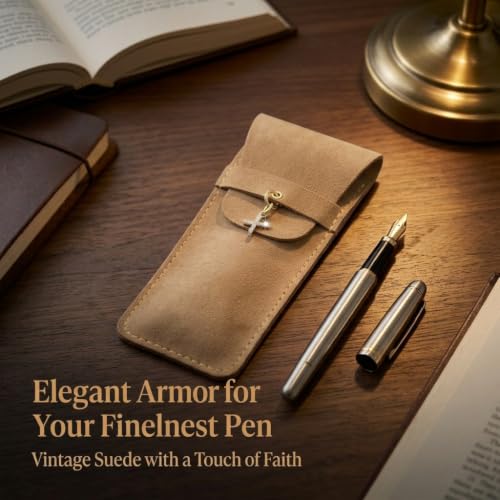 Personalized Initial PU Suede Pen Pouch - Office and Professional Storage Accessory, Ideal Gift for Coworkers (X) - color: X