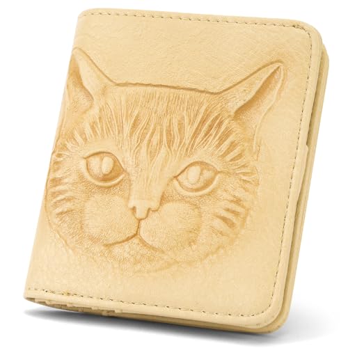Small Wallet Women Slim RFID Leather Bifold Wallet Embossed Design | Compact design with ID window, card slots, and zipper coin pocket, ideal for daily travel, shopping, and gifts - color: 10-Light Yellow