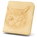 Small Wallet Women Slim RFID Leather Bifold Wallet Embossed Design | Compact design with ID window, card slots, and zipper coin pocket, ideal for daily travel, shopping, and gifts - color: 10-Light Yellow