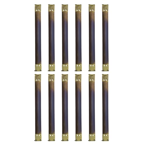 uxcell 12Pcs Metal Internal Flex Frame, 15cm/5.9" Coin Purse Frame Handbag Hinges Clip for Wallet Bag DIY Craft Sewing Purse Making, Bronze - size: 5.9"