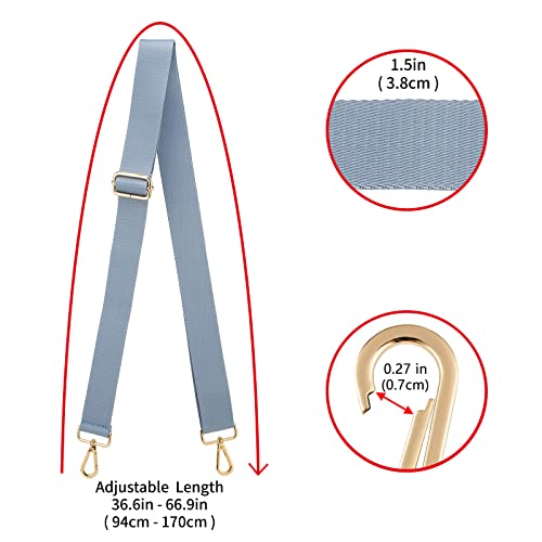 Wide Shoulder Strap (Solid),Adjustable Replacement Belt Crossbody Canvas Bag Handbag - color: Cove Blue
