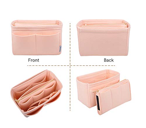 Vercord Felt Organizer Insert For Purse Handbag Tote Bag In Bag Inside Shaper Divider Neo Pink Small - color: A Pink, size: Small