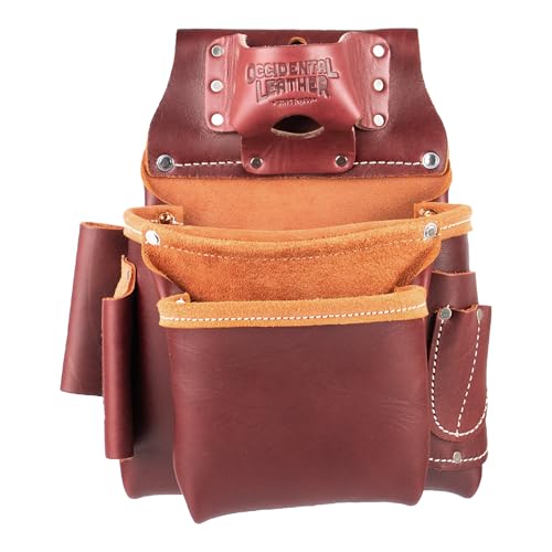 Occidental Leather 2 Pouch Pro Fastener Bag - Left Hand - 9 Pockets & Tool Holders - Made in USA - size: Left Hand