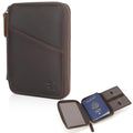 Polare Leather Pilot Wallet Passport Holder RFID Blocking Tri-fold Travel Cover Document Organizer for Aviation Professionals (Dark Brown(YKK Zipper Version)) - color: Dark Brown(YKK Zipper Version)
