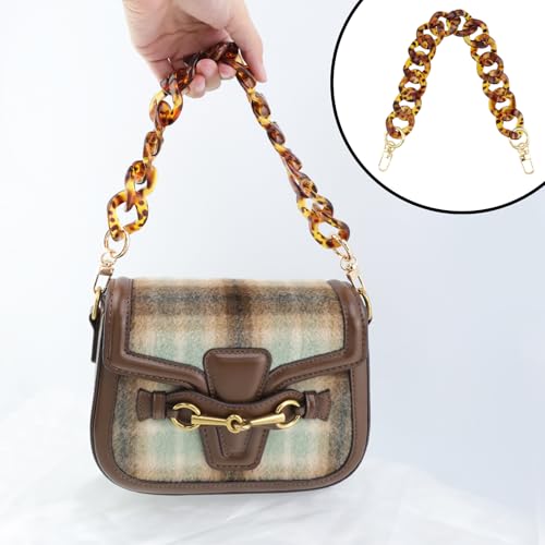 DIY Acrylic Resin Replacement Chain - color: H-shaped Clasp Leopard Print;39cm
