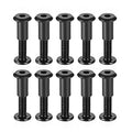 uxcell Screw Post Fit for 5/16" 8mm Hole Dia Male M6x30mm Black 10 Sets - size: 30mm
