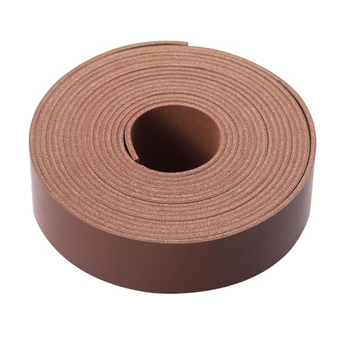 Picheng Faux Leather Strap for Crafts: 1 Inch Wide 138" Long Leather Strips - color: Dark Brown, size: 1 Inch