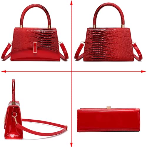 JHVYF Women Small Crossbody Bags Shoulder Bag Classic Satchel Handbags Ladies Cute Purses Satchels bag mini purse for women - color: Red
