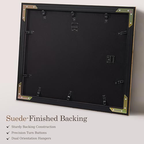 Ornate Classic Gold 17x21 Picture Frame with Raised Leaf Border | 17x21 poster frame for photography and art prints; verify dimensions before ordering. - color: Gold, size: 17 x 21 in