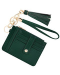 KNGITRYI Small Wristlet Wallets for Women RFID Credit Card Holder Wallet Keychain Wristlet Wallet Credit Card Wallets for Women (Dark Green) - color: Dark Green