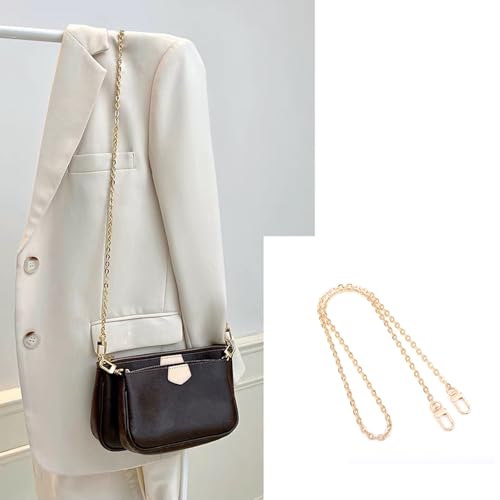 Purse Chain Strap Crossbody Gold Chain Shoulder Bag Replacement Strap - color: Length:45.2inch