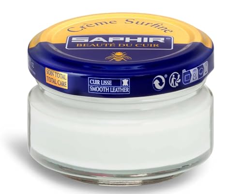 SAPHIR Creme Surfine Pommadier Shoe Polish - Beeswax Cream for Leather Products - color: Birch, size: 50 ml