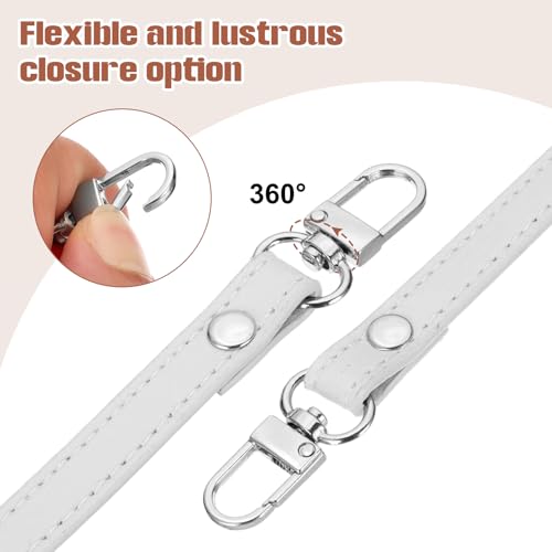 PATIKIL Leather Purse Handle Strap, 2 Pcs 26 Inch Leather Purse Strap Replacement DIY Women Clutch Bag Handbag Top Handle Strap Repair Accessories, White - color: White, size: 26 Inch