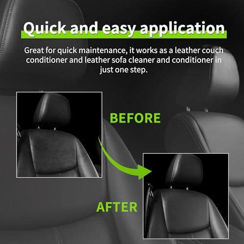 Leather Cleaner Conditioner Car Interiors Care Kit Seat Purses Bags - color: Clear Spray & Condiction Cream