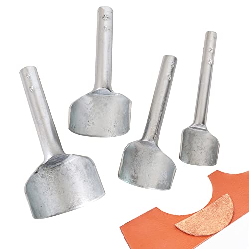 Baitaihem 10 Pcs Leather Tools Craft Half-Round Cutter Punch Belt End Cutter for Home Leather Sewing(5mm-50mm)