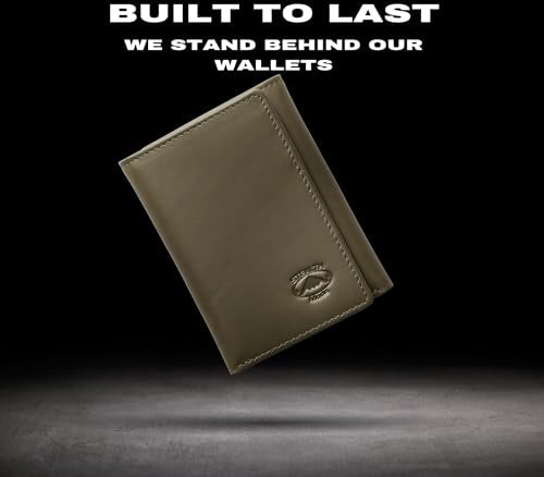 Stealth Mode Leather Trifold RFID Wallet For Men With Flip Out ID Holder - color: Camo