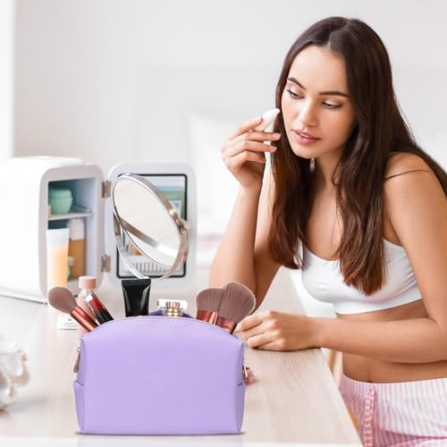 Sanwuta 9 Pcs Makeup Bags Bulk Toiletry Case,Purple - color: Purple