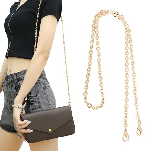 Bag Chain Strap for Handbag Replacement,Gold Purse Chain Accessories Shoulder Straps Crossbody - color: Style-1-120cm