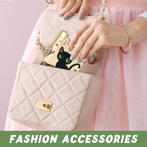 Credit Card Holder for Women, Small RFID Wallet Slim Leather Card Case - color: B-Cute Cat02, size: Keychain
