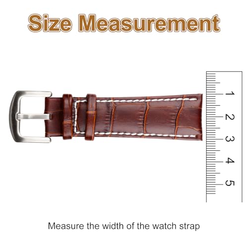 HARFINGTON Leather Watch Band Loops Replacement Watch Band Keeper Watch Strap Holder Retainer Wristwatch Strap Fastener Rings - color: Black, size: 24mm