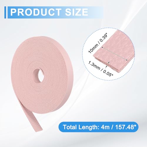 uxcell Leather Straps, 0.4 Inch Wide 157 Inch Long Soft Flat Leather Strips Cord for Craft Projects Tooling Belt Bag Making, Pink - color: Pink, size: 0.4 Inch Wide 157 Inch Long