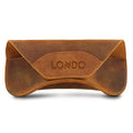 Londo Genuine Leather Case for Eyeglass, Sunglasses, Goggles and Spectacles with Magnetic Closure - color: Camel