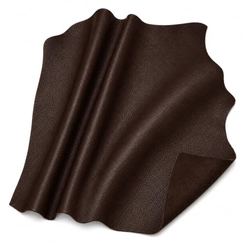 Reed Leather Hides - Cow Skins (8 inches X 11 Inches, Dark Brown) | Arts and Crafts - color: Dark Brown, size: 0.6 Square Foot
