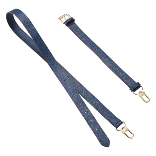 IBWell Genuine Leather Strap Replacement Crossbody Adjustable with Shoulder Strap Pads for Travel Duffel Bags - color: Blue