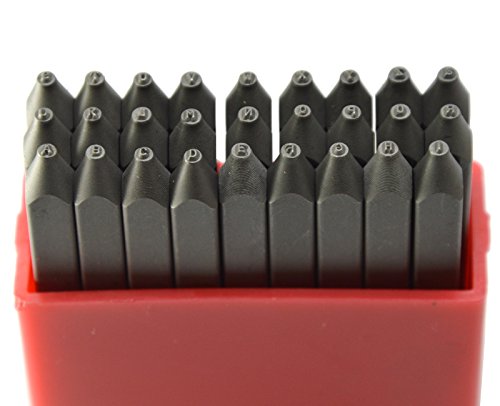 27pcs Heavy Duty Steel Stamp Uppercase Reverse Letters 1/16 1.5mm Hand Stamping Character Mark Code Alphabet Punch Kit for Bracelet Ring Jewelry Sheet Metal Plate Making Mold Die - size: 1.5mm Letter Reverse Punch