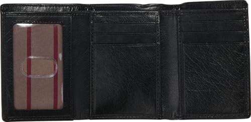 Rawlings | Men's Trifold Wallet Collection | Genuine Leather | Multiple Styles & Colors - color: Black | Home Run Collection