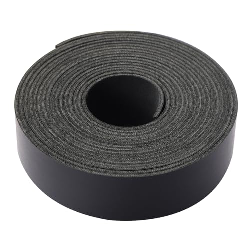 Picheng Faux Leather Strap for Crafts: 1 Inch Wide 138" Long Leather Strips - color: Black, size: 1 Inch