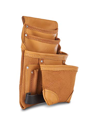 AWP Tool Pouch, Electrician Tool Pouch, Premium, Professional Multi-Pocket Organizer - size: 3 Pack, style: 10 Pocket Classic Leather Tool Pouch